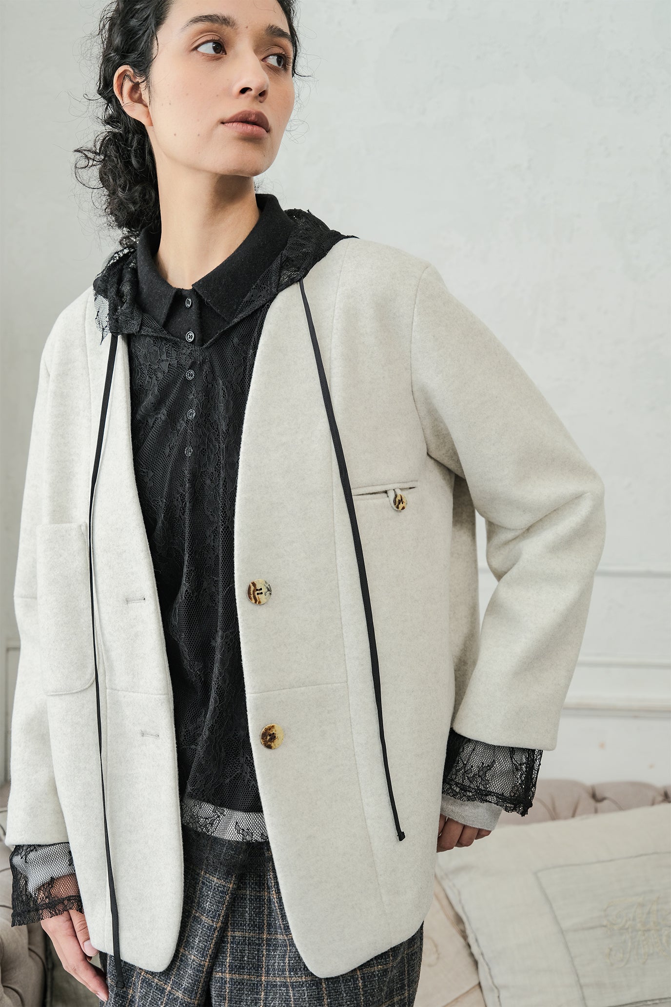 Mannish-Look Jacket