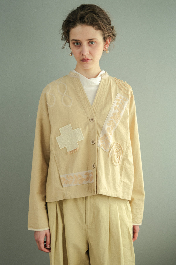 Motif Embroidered Short Jacket