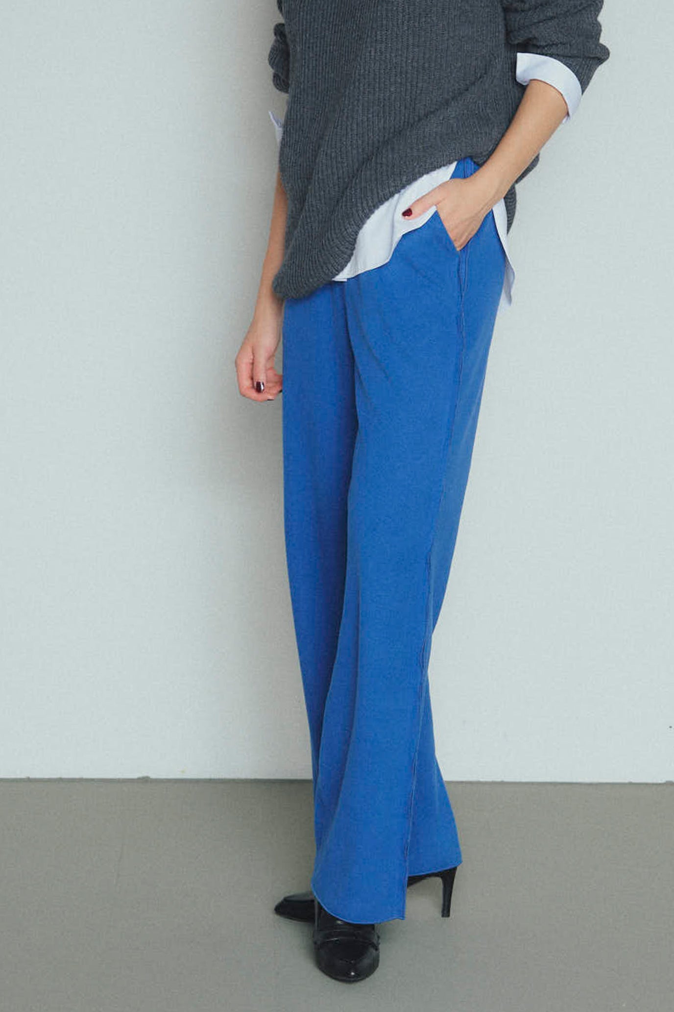 Tweed-Look Stretch Pants