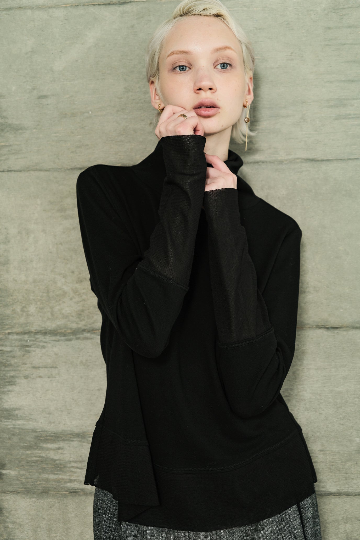 Double Tulle High Neck Inner Top
