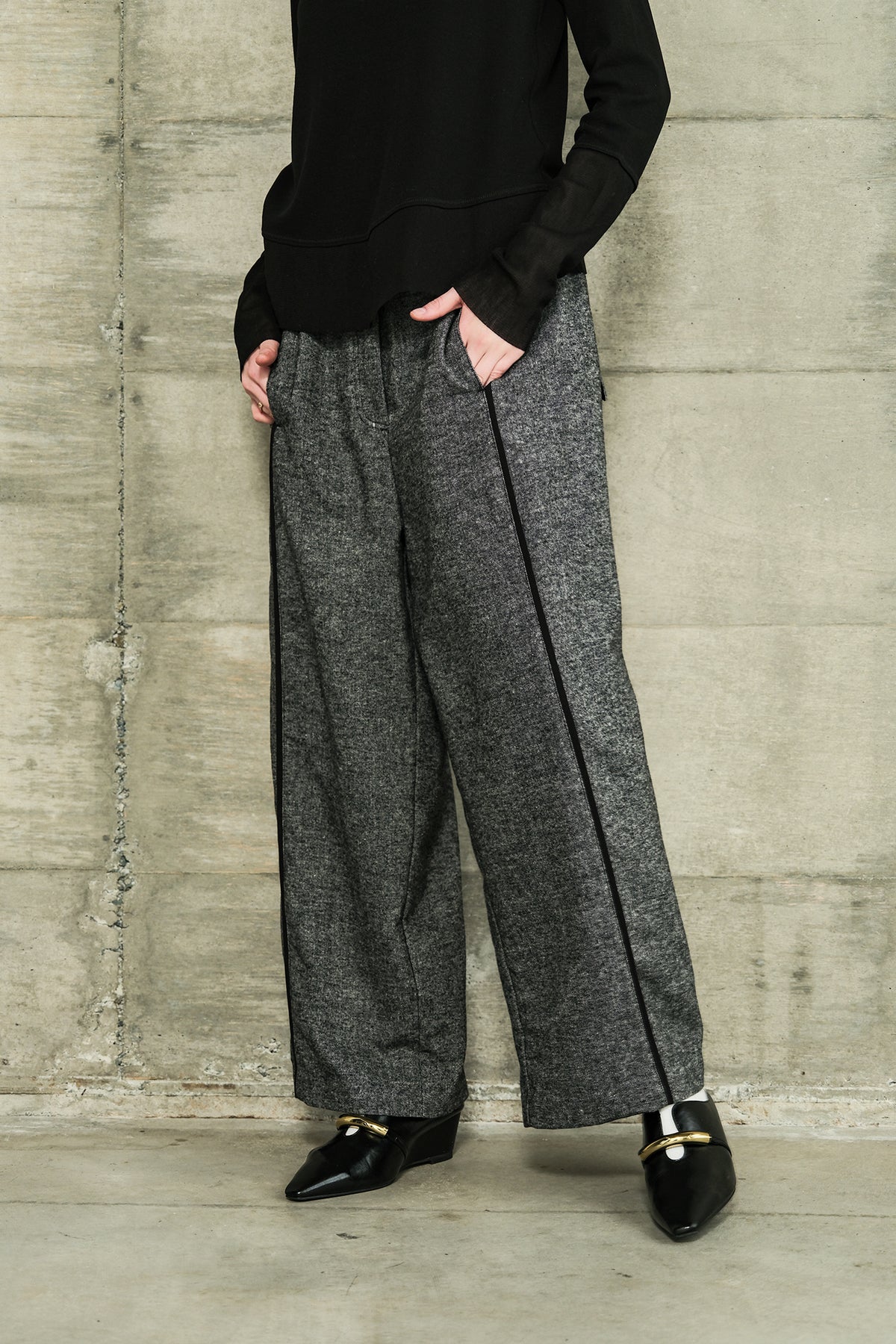 Line Mini Nep Tweed Trousers
