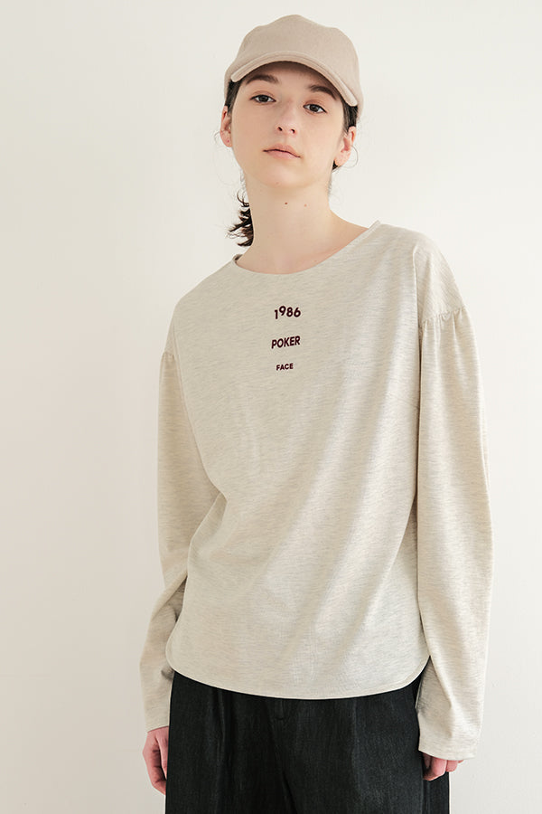 Gather Sleeve Long Sleeve T-Shirt