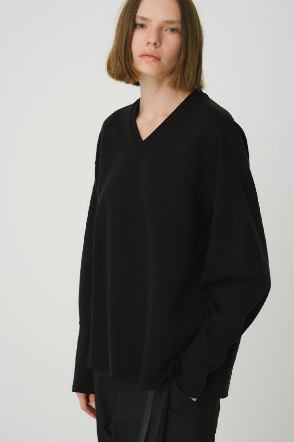 Ponte V-Neck Pullover