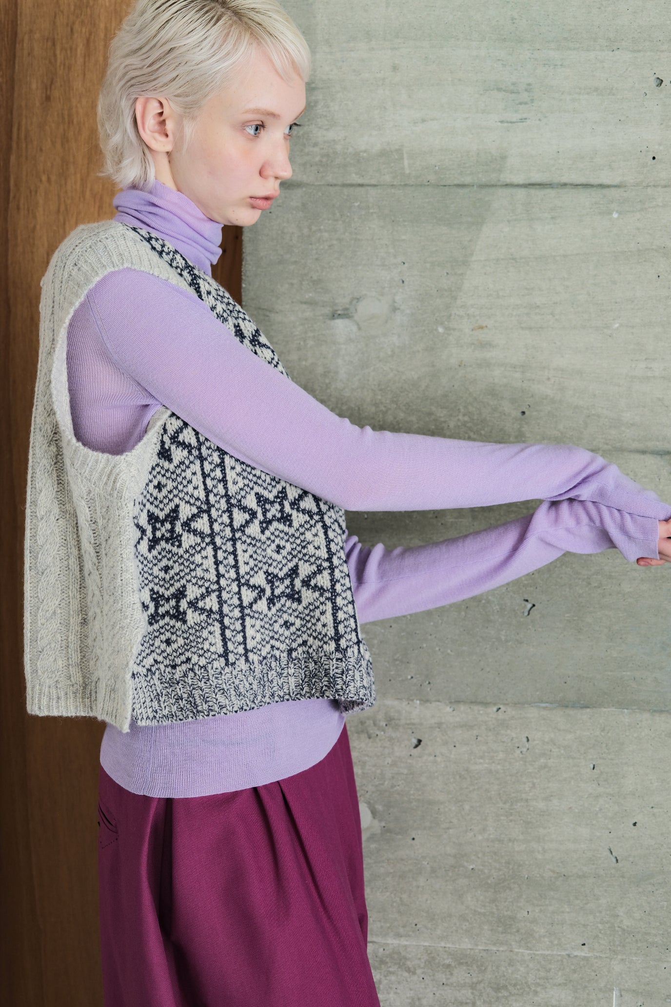 2-Way Aran Nordic Vest