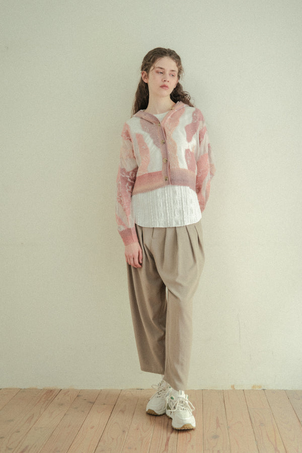 Sheer Camouflage Hooded Cardigan