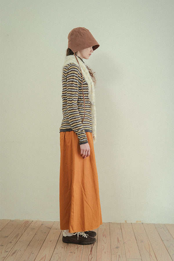 Crinkled Stripe Pullover
