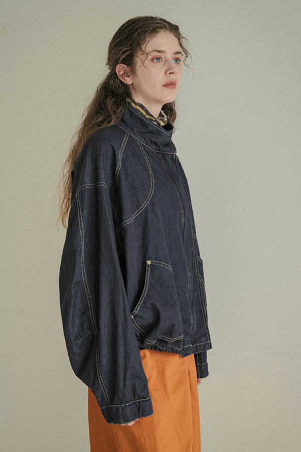 Curve Patch Denim Jacket