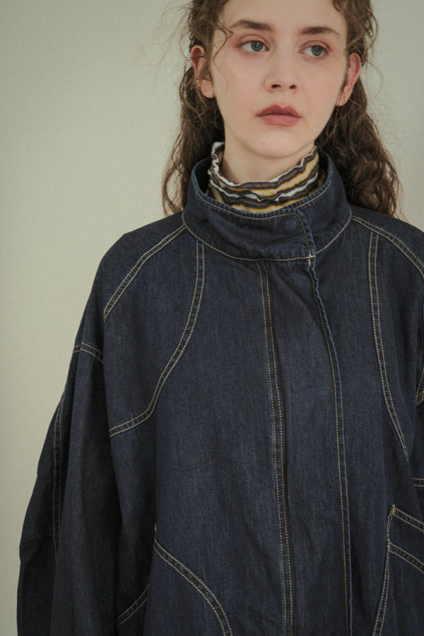 Curve Patch Denim Jacket