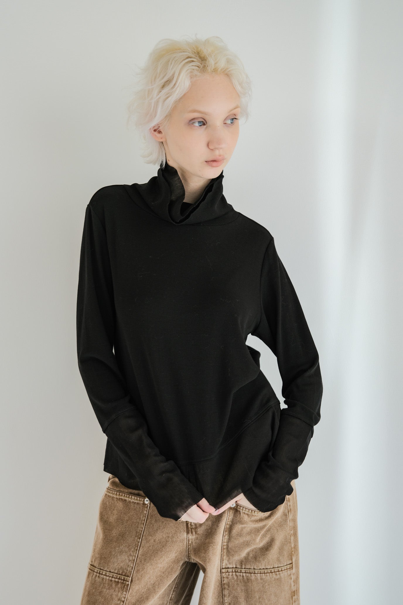 Double Tulle High Neck Inner Top