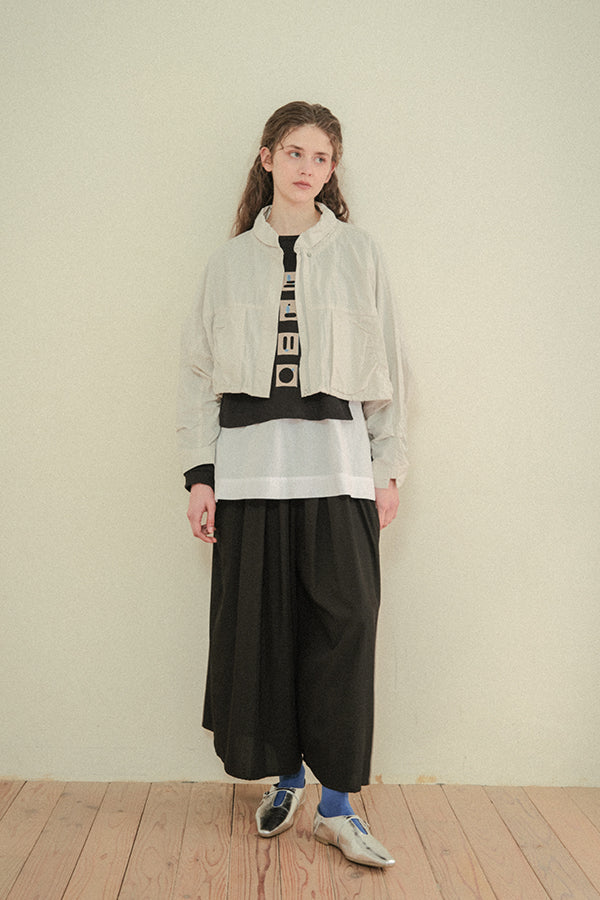 Shirred Collar Dolman Blouson