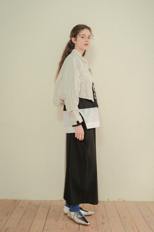 Shirred Collar Dolman Blouson