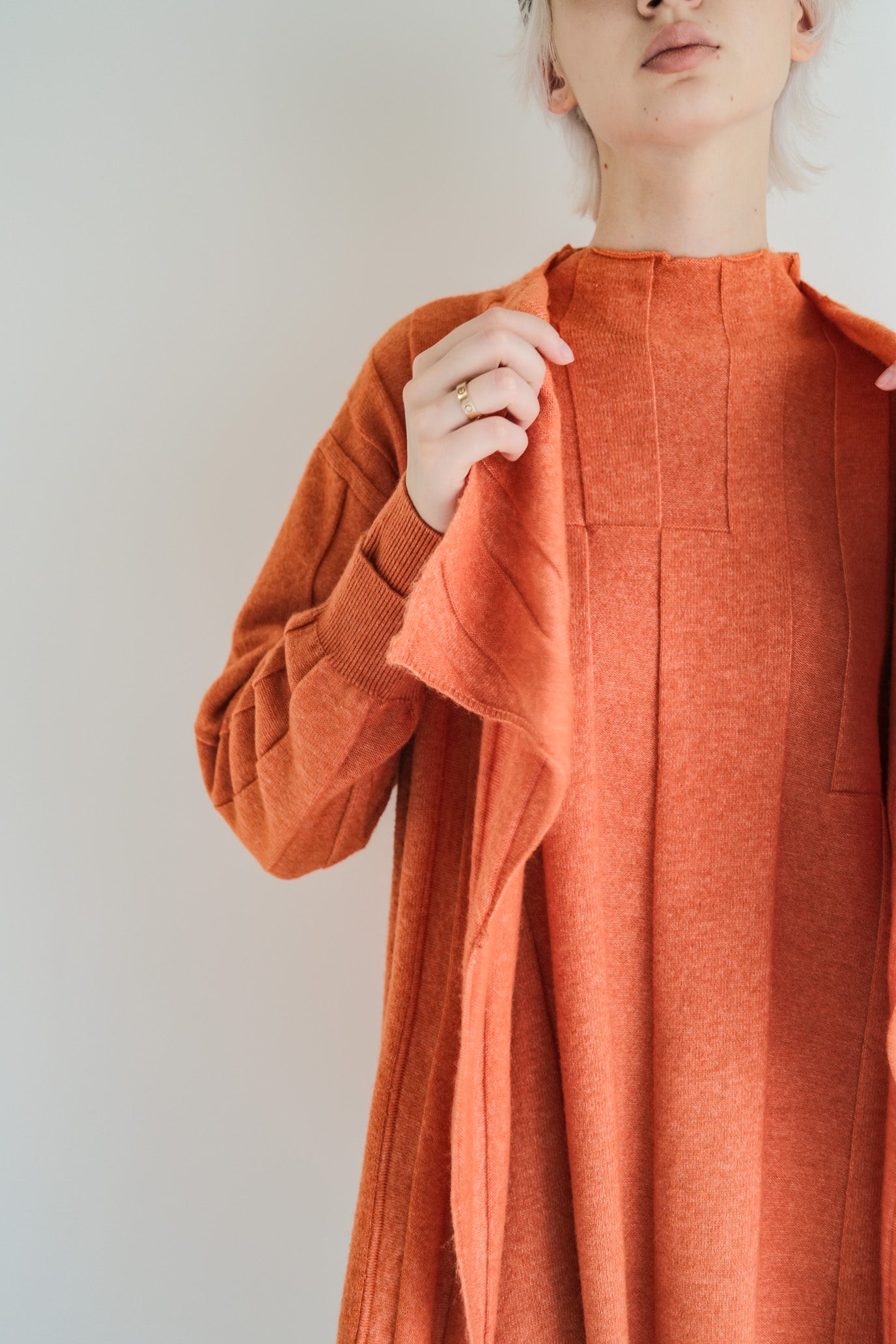 Jersey Reversible Block High Neck Pullover