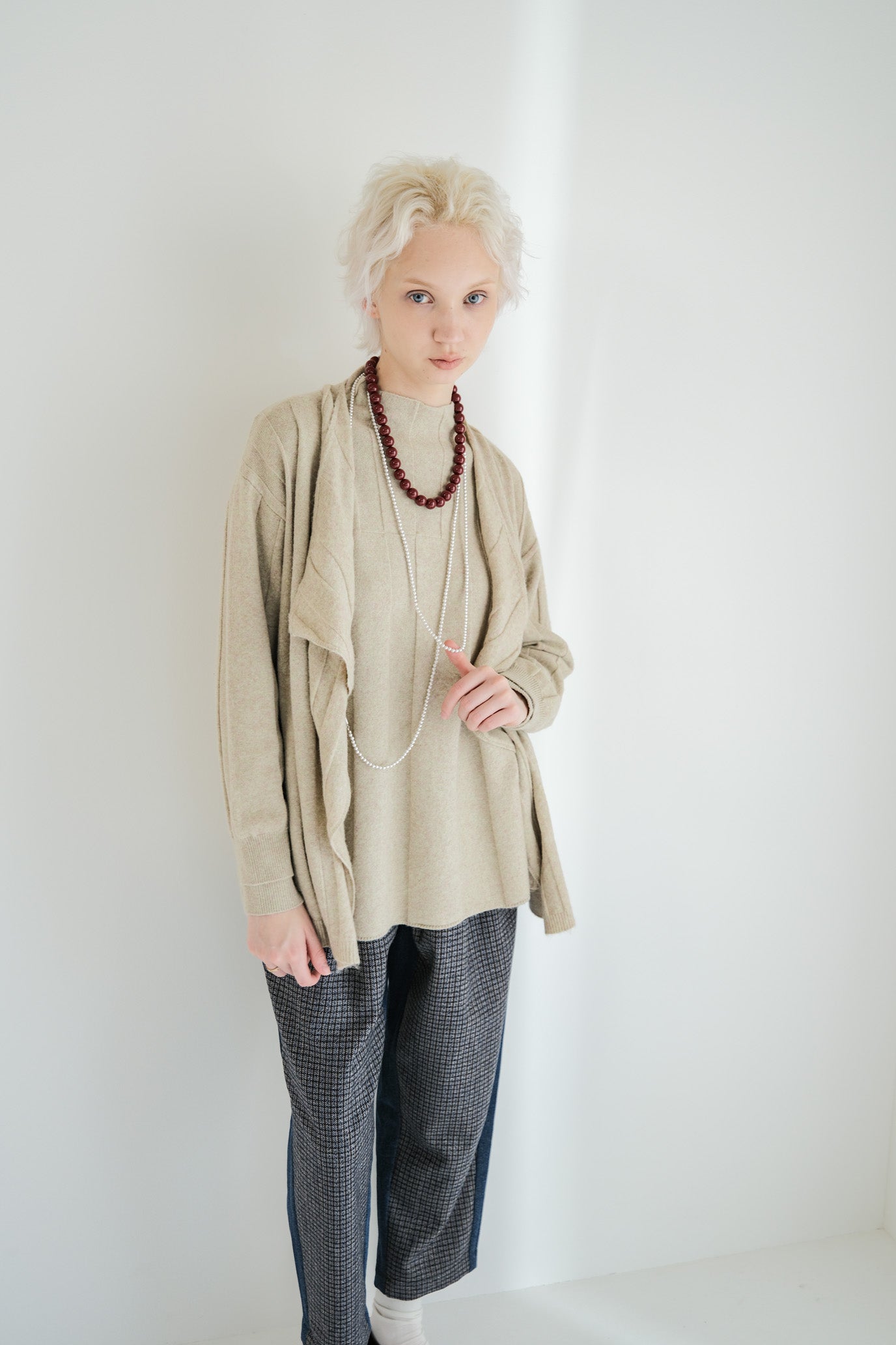 Jersey Reversible Block High Neck Pullover