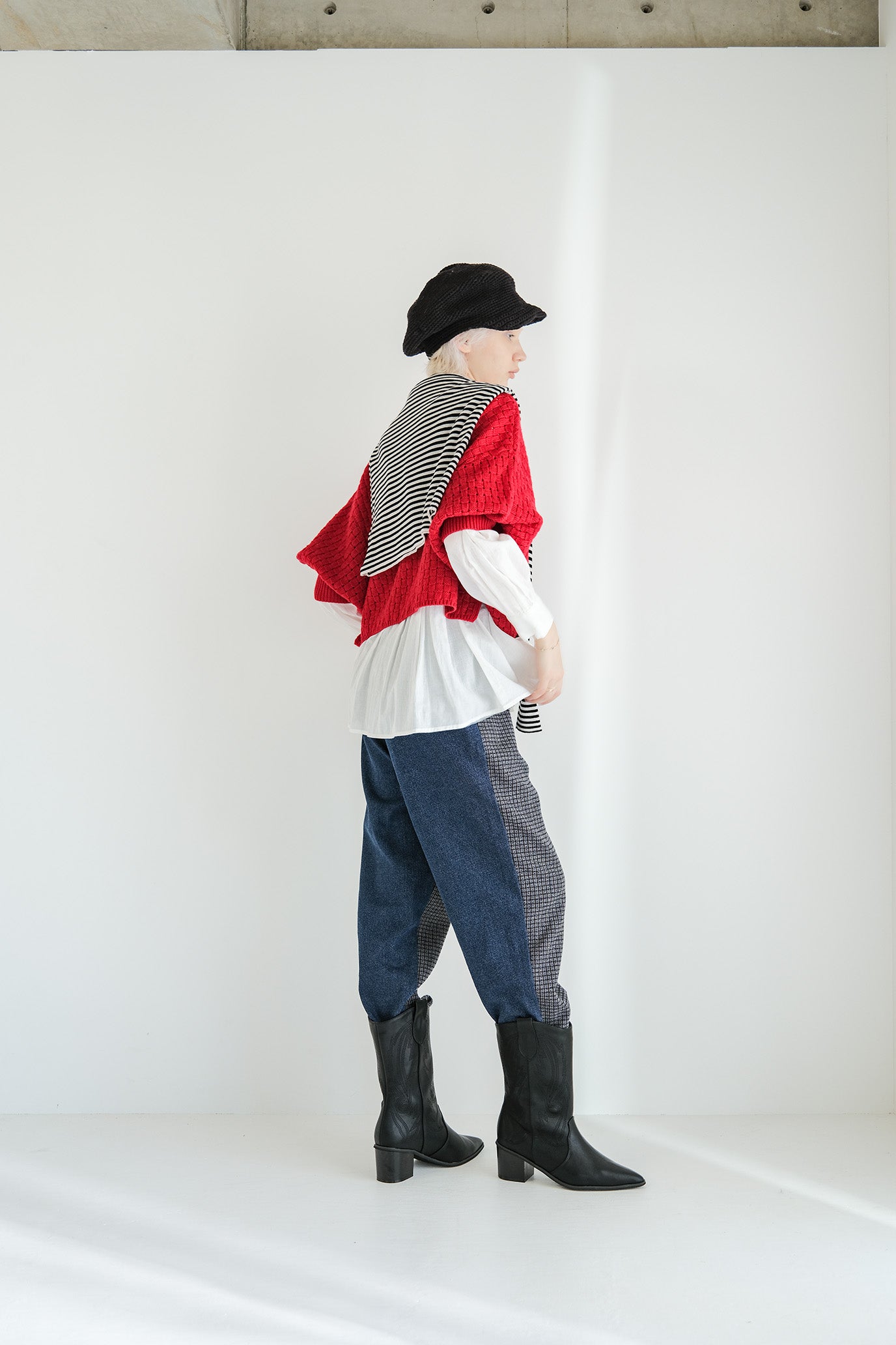 Block Piqué Puff Vest