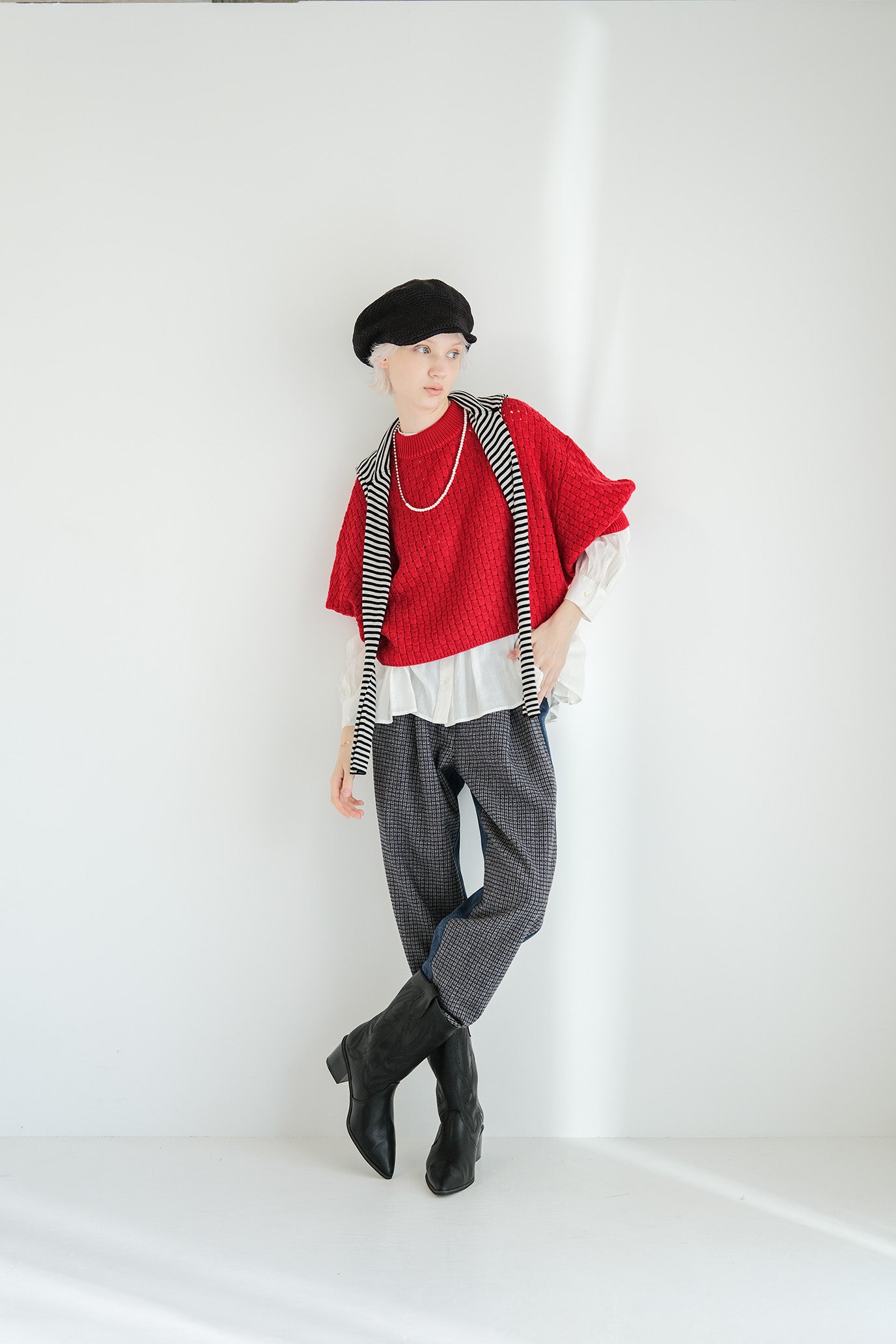 Block Piqué Puff Vest