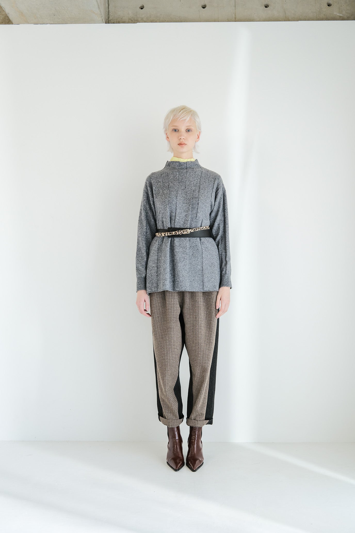 Jersey Reversible Block High Neck Pullover