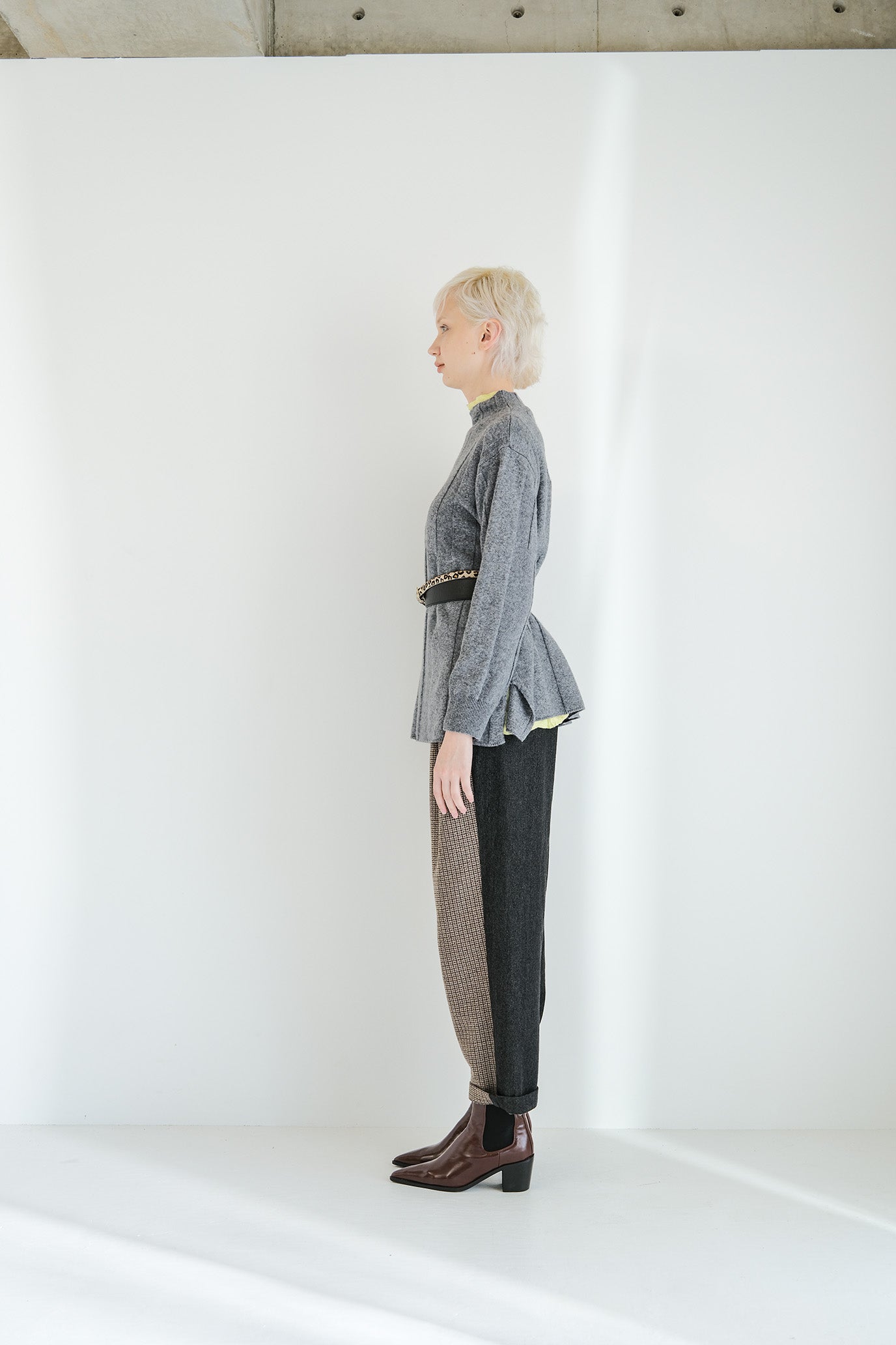 Jersey Reversible Block High Neck Pullover