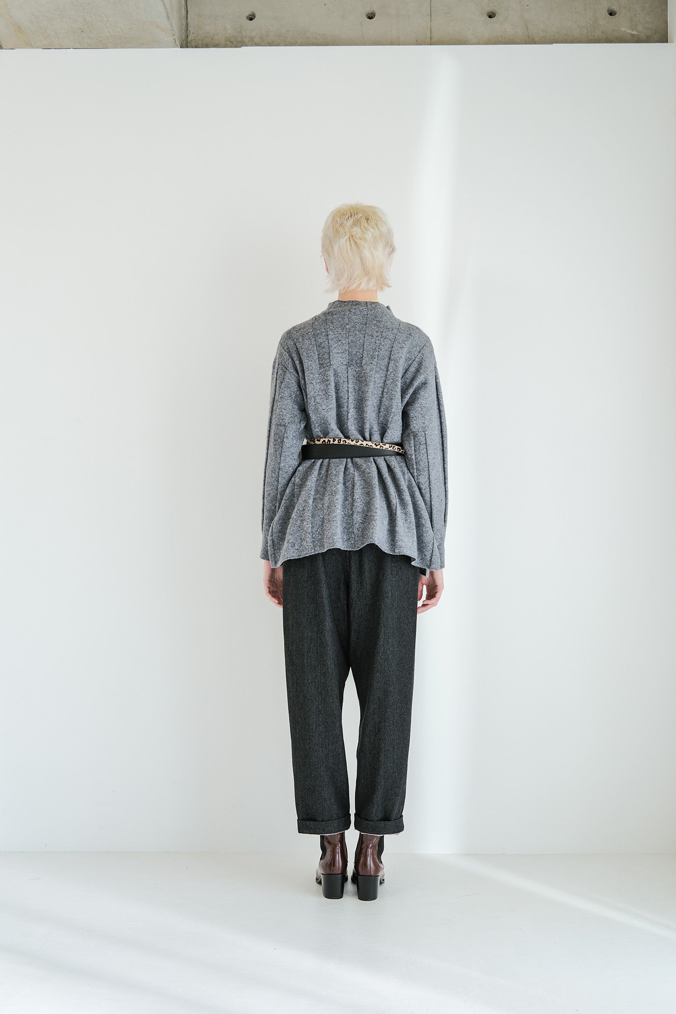 Jersey Reversible Block High Neck Pullover