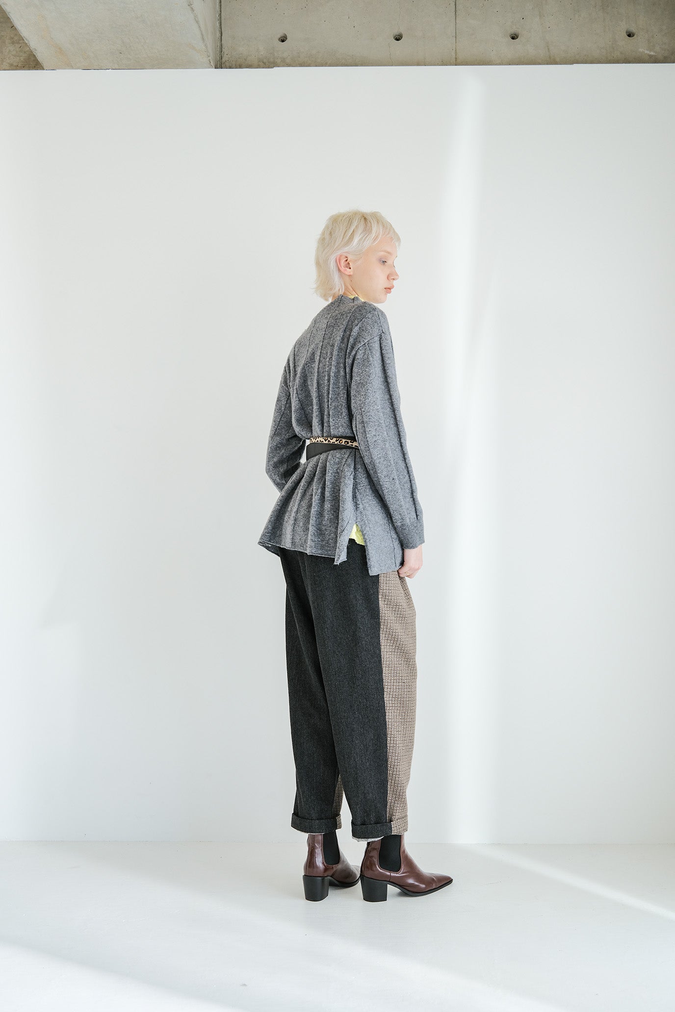 Jersey Reversible Block High Neck Pullover