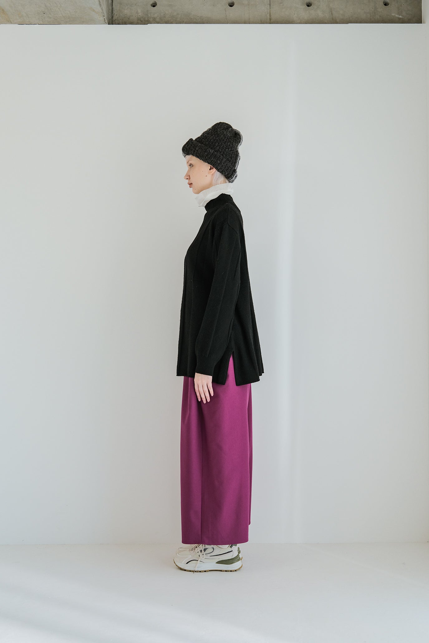 Jersey Reversible Block High Neck Pullover
