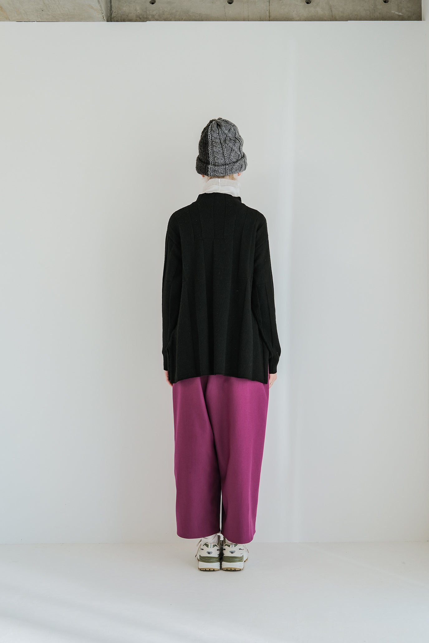 Jersey Reversible Block High Neck Pullover