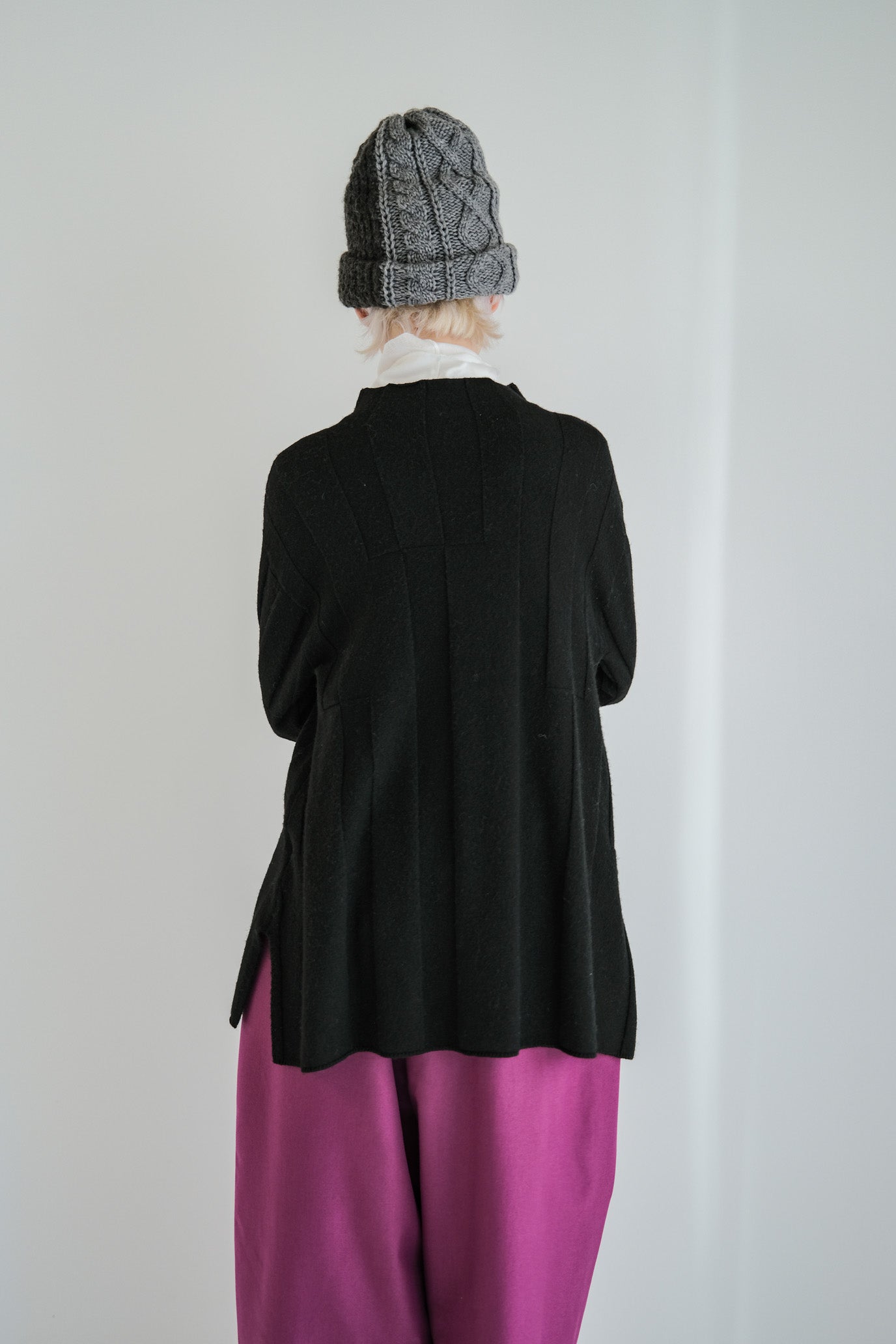 Jersey Reversible Block High Neck Pullover