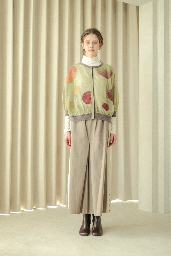 Sheer Circle Gather Cardigan