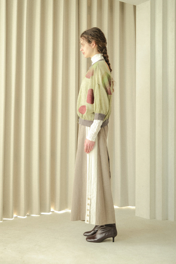 Sheer Circle Gather Cardigan