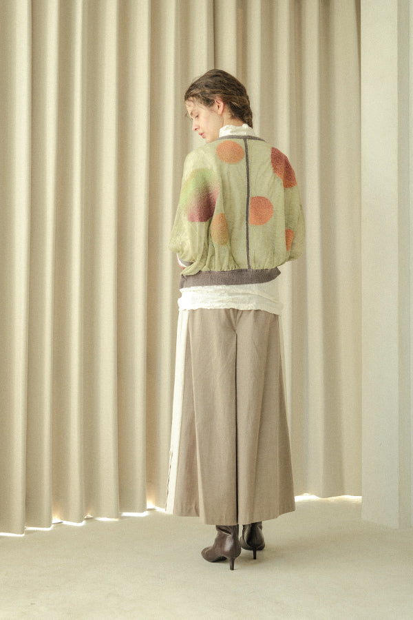 Sheer Circle Gather Cardigan