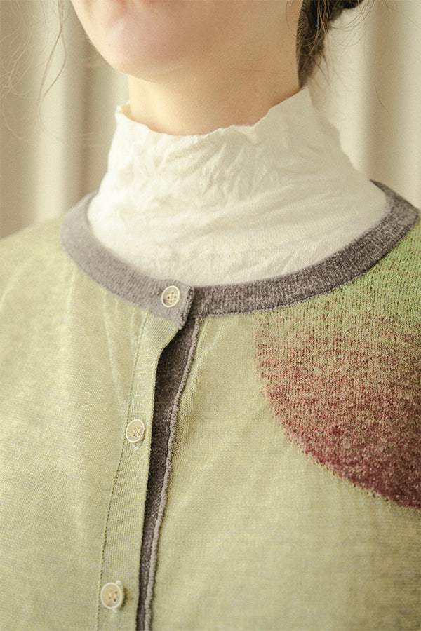 Sheer Circle Gather Cardigan