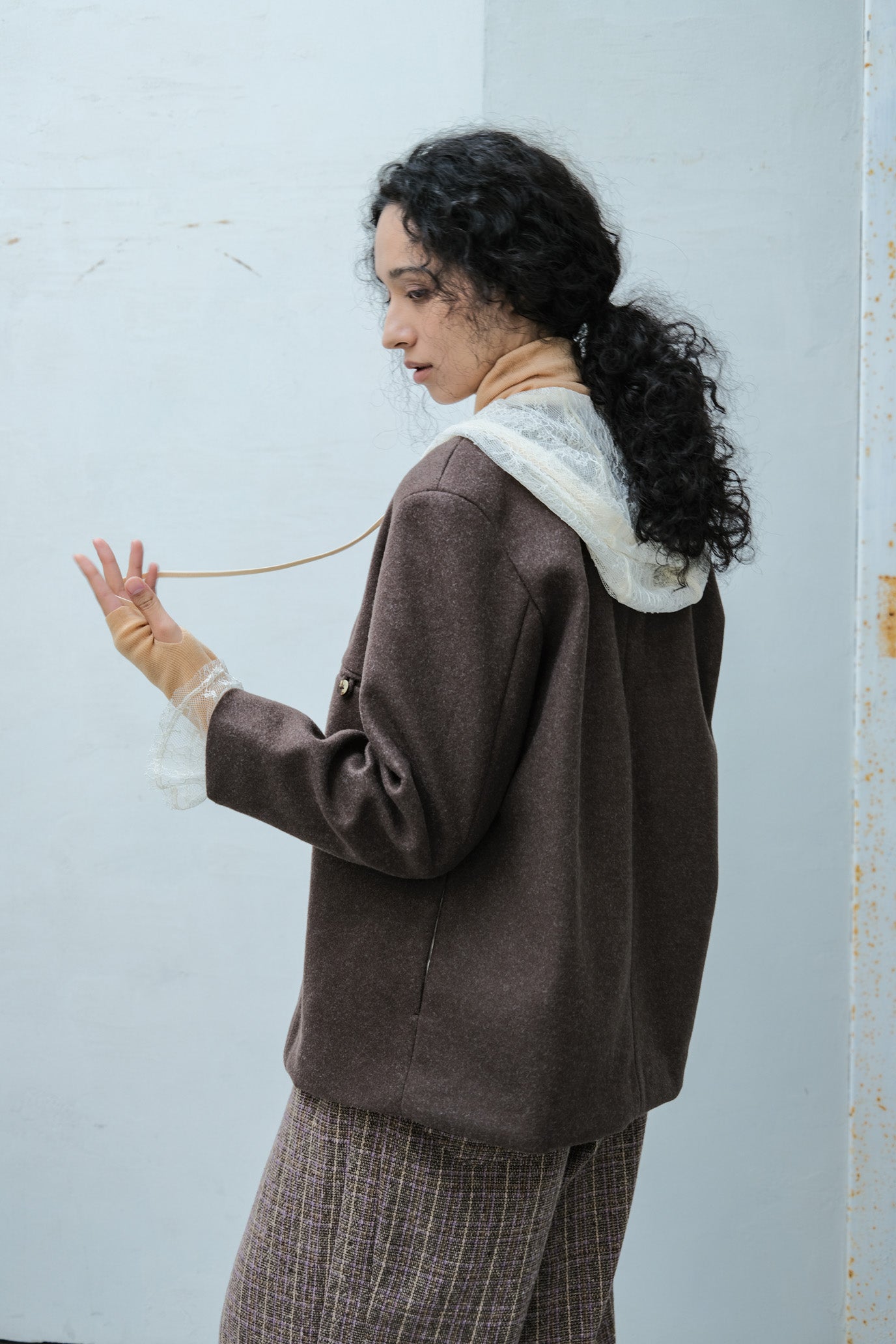 Lace Hood Pullover