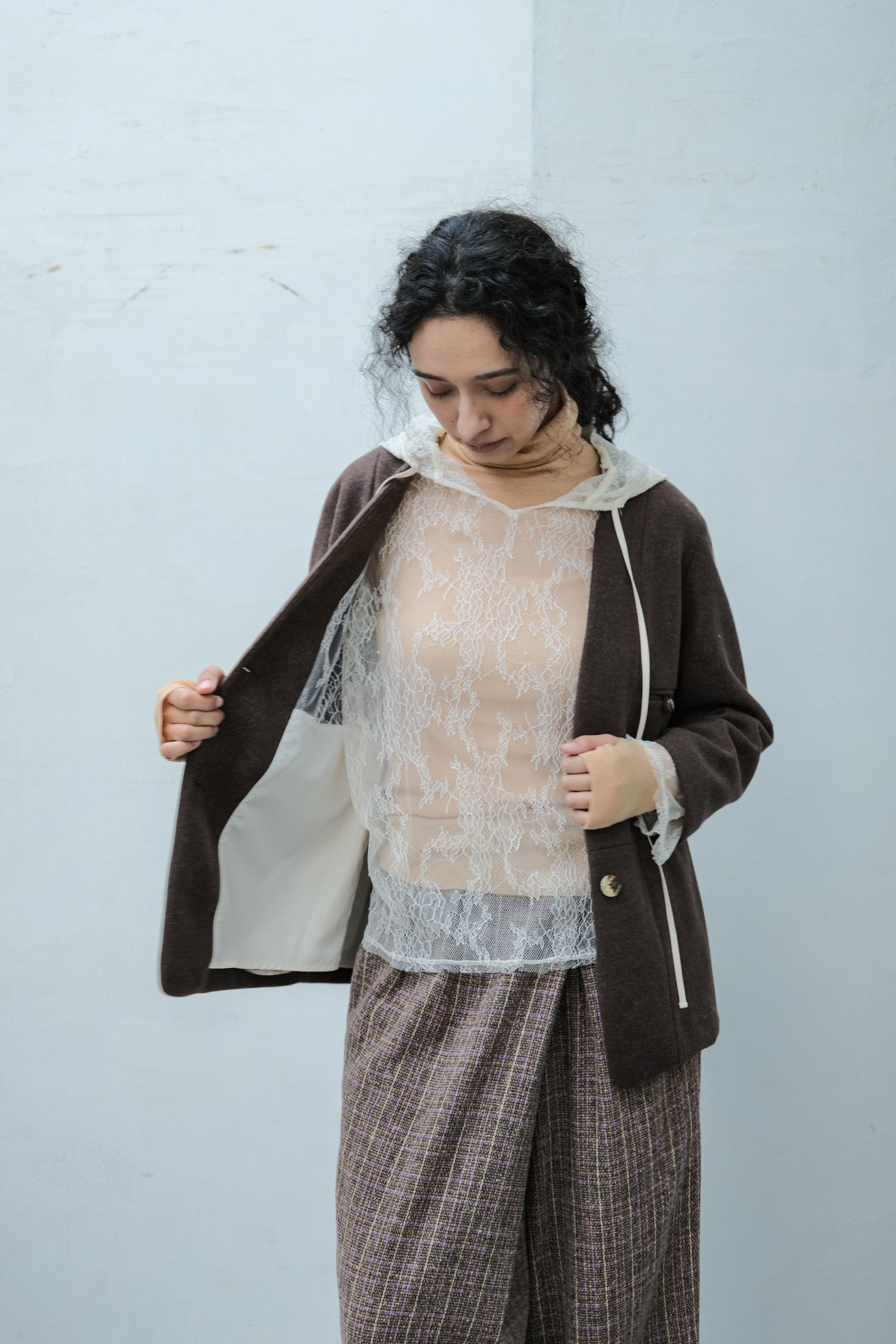 Lace Hood Pullover