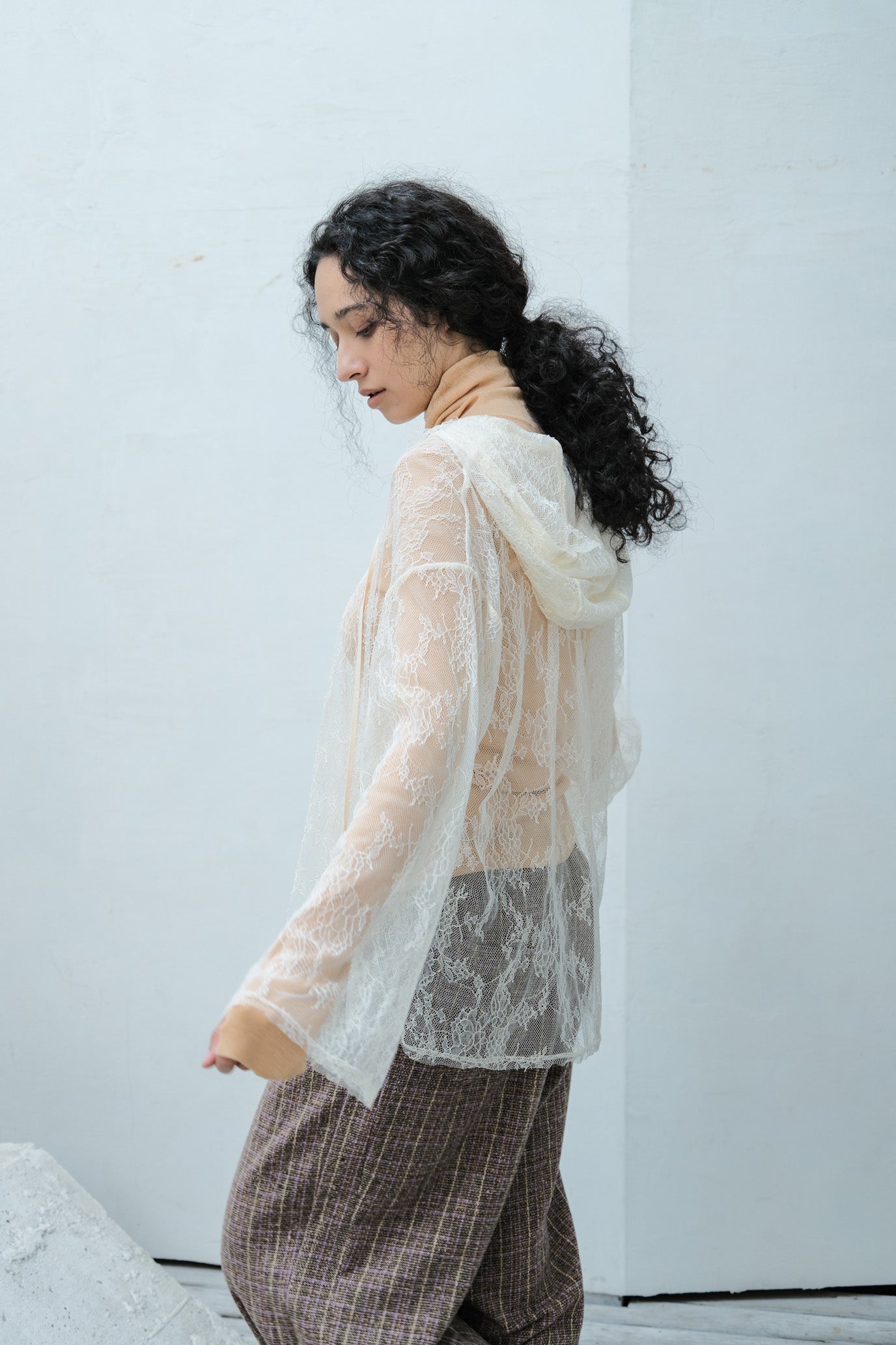 Lace Hood Pullover