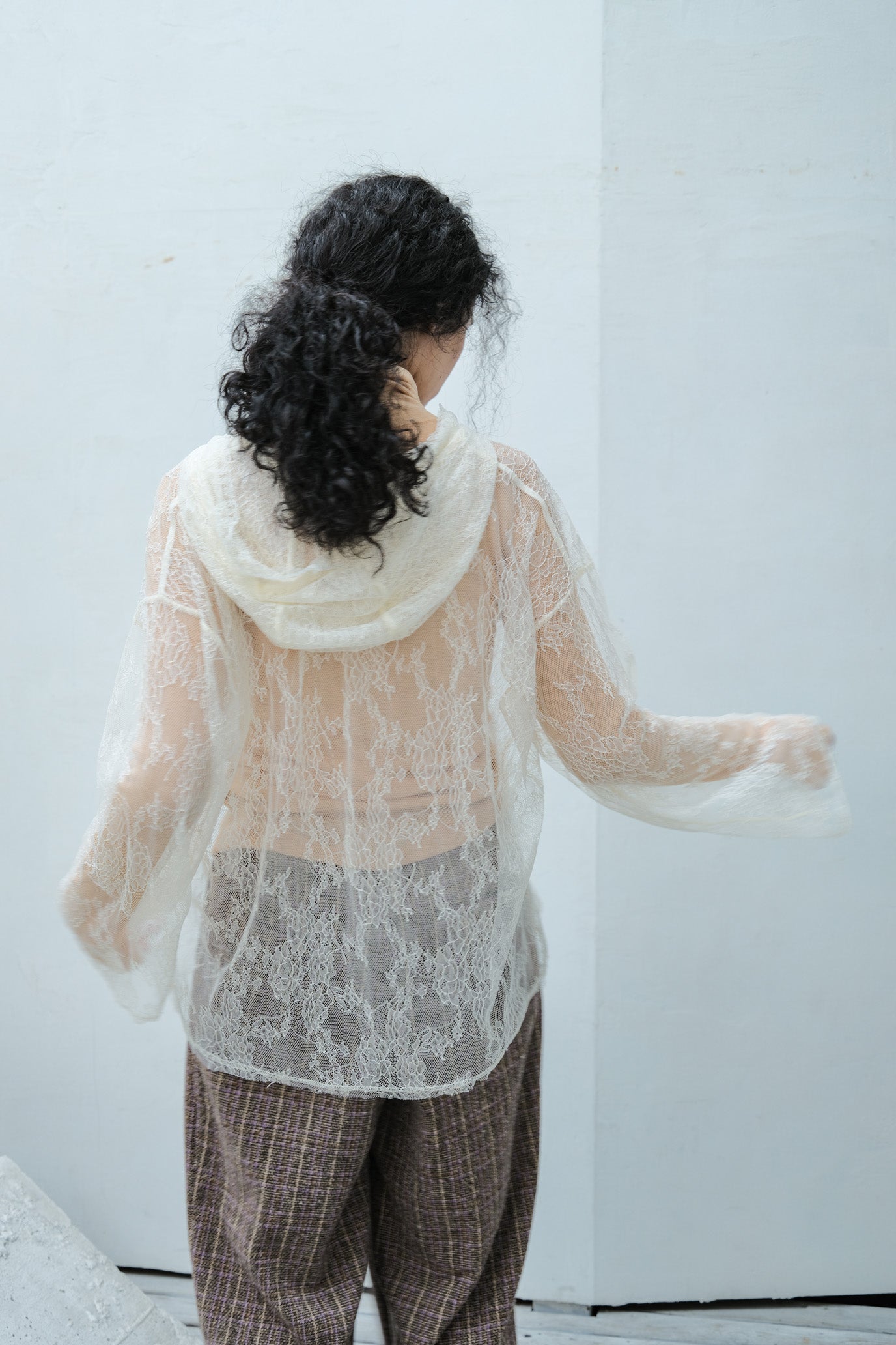 Lace Hood Pullover