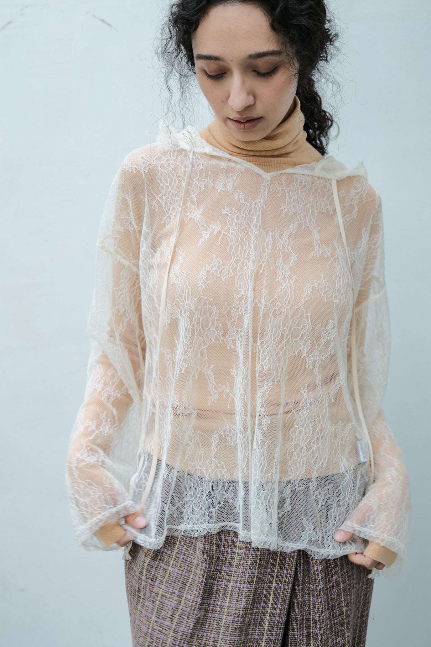 Lace Hood Pullover