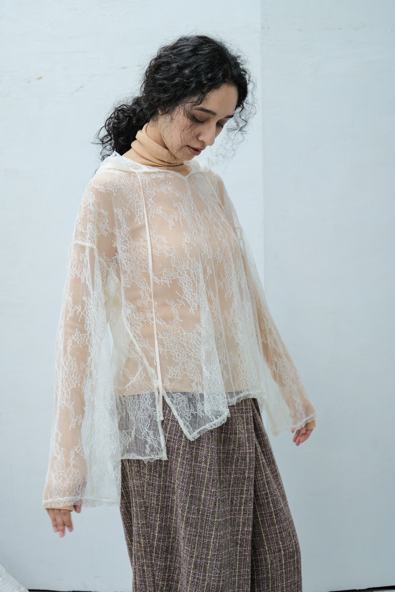 Lace Hood Pullover