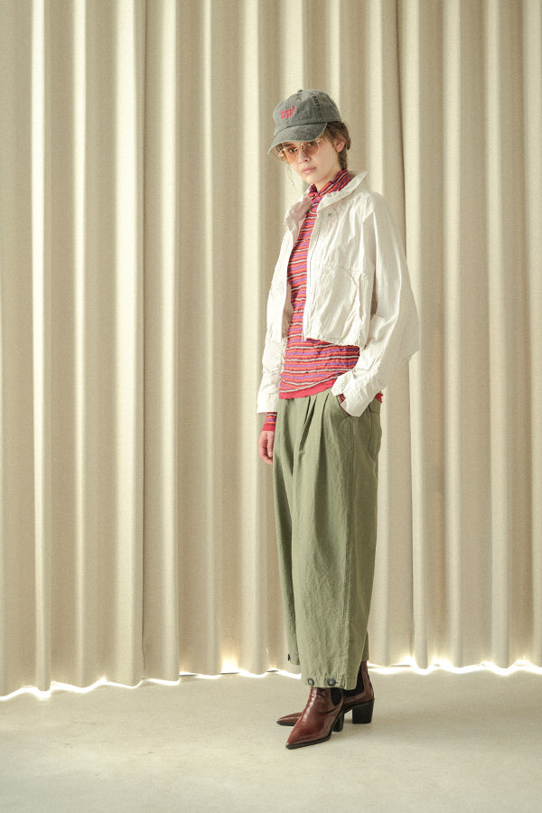 Crinkled Stripe Pullover