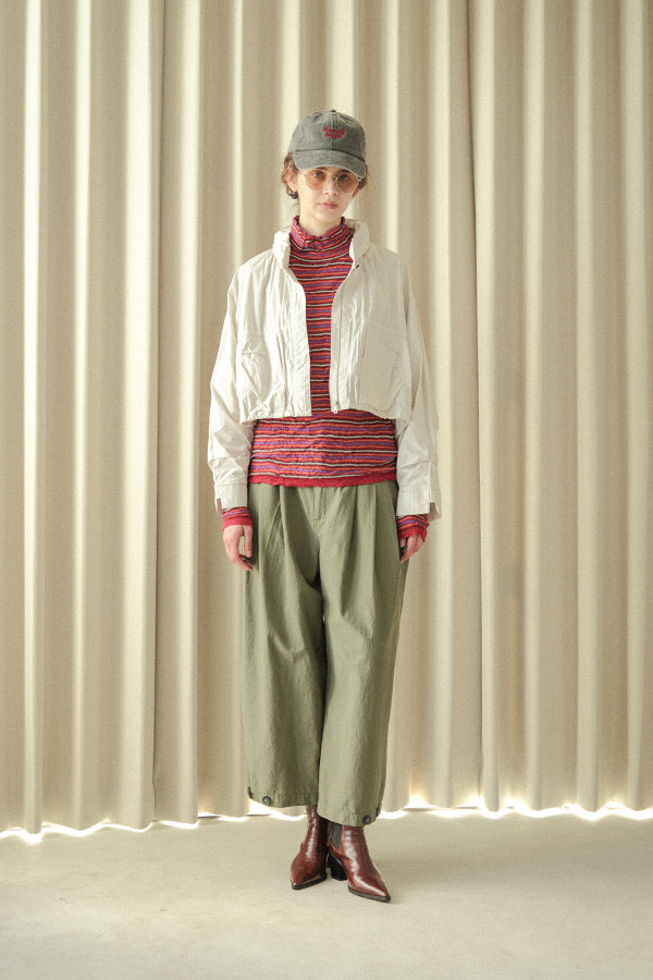Crinkled Stripe Pullover