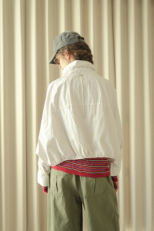 Shirred Collar Dolman Blouson