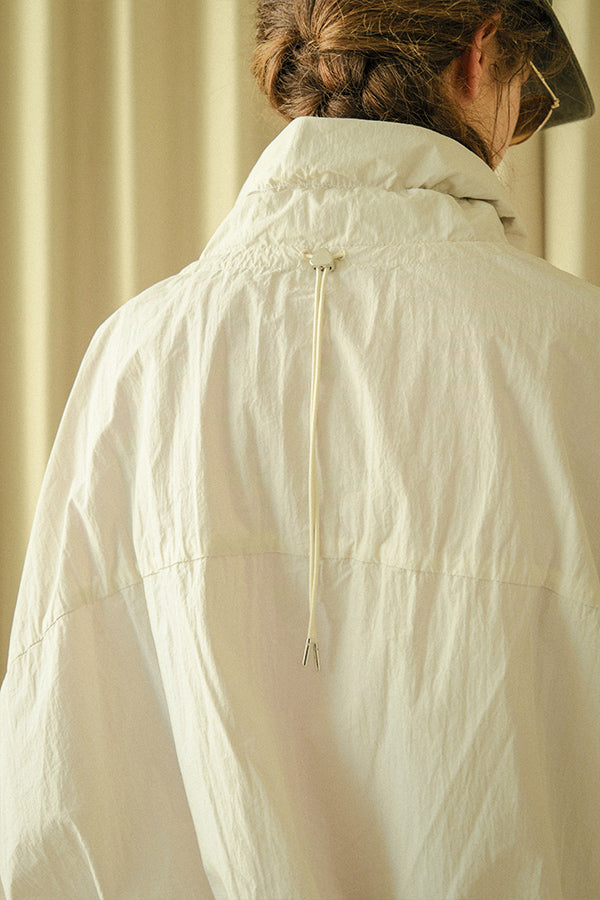 Shirred Collar Dolman Blouson