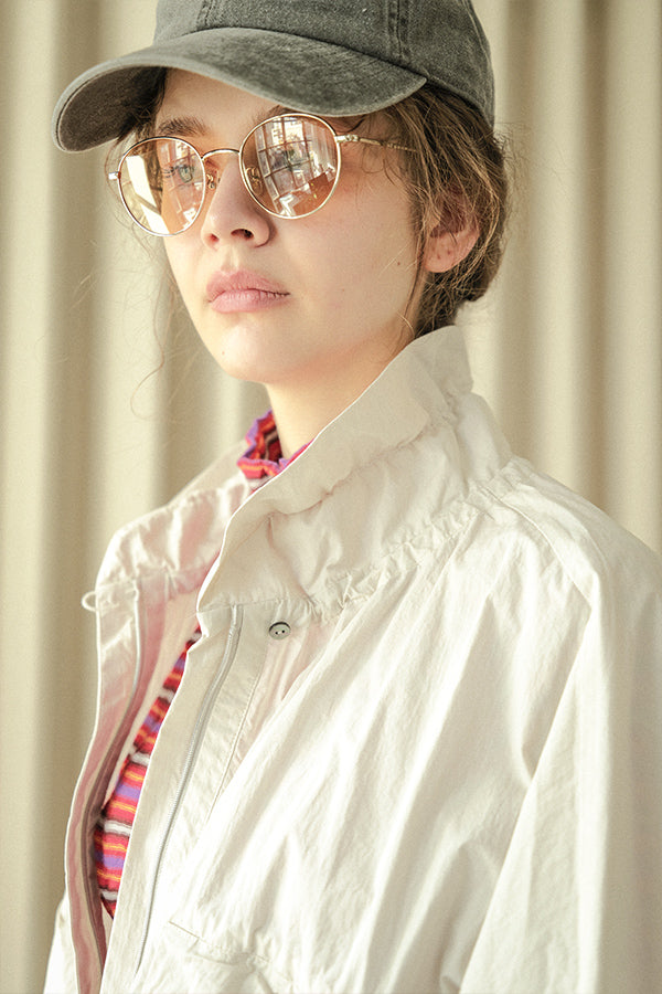 Shirred Collar Dolman Blouson