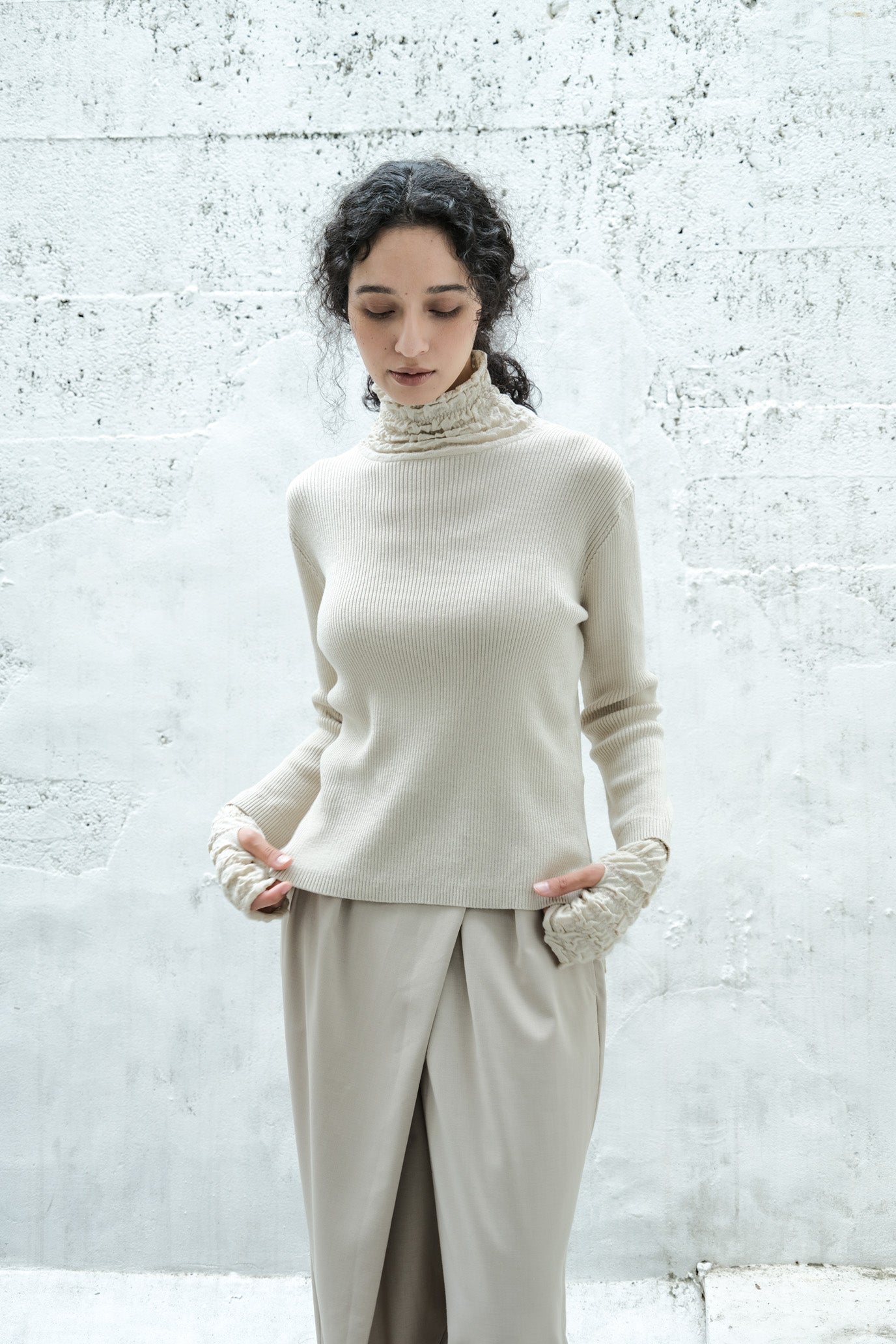 Lace Rib Pullover