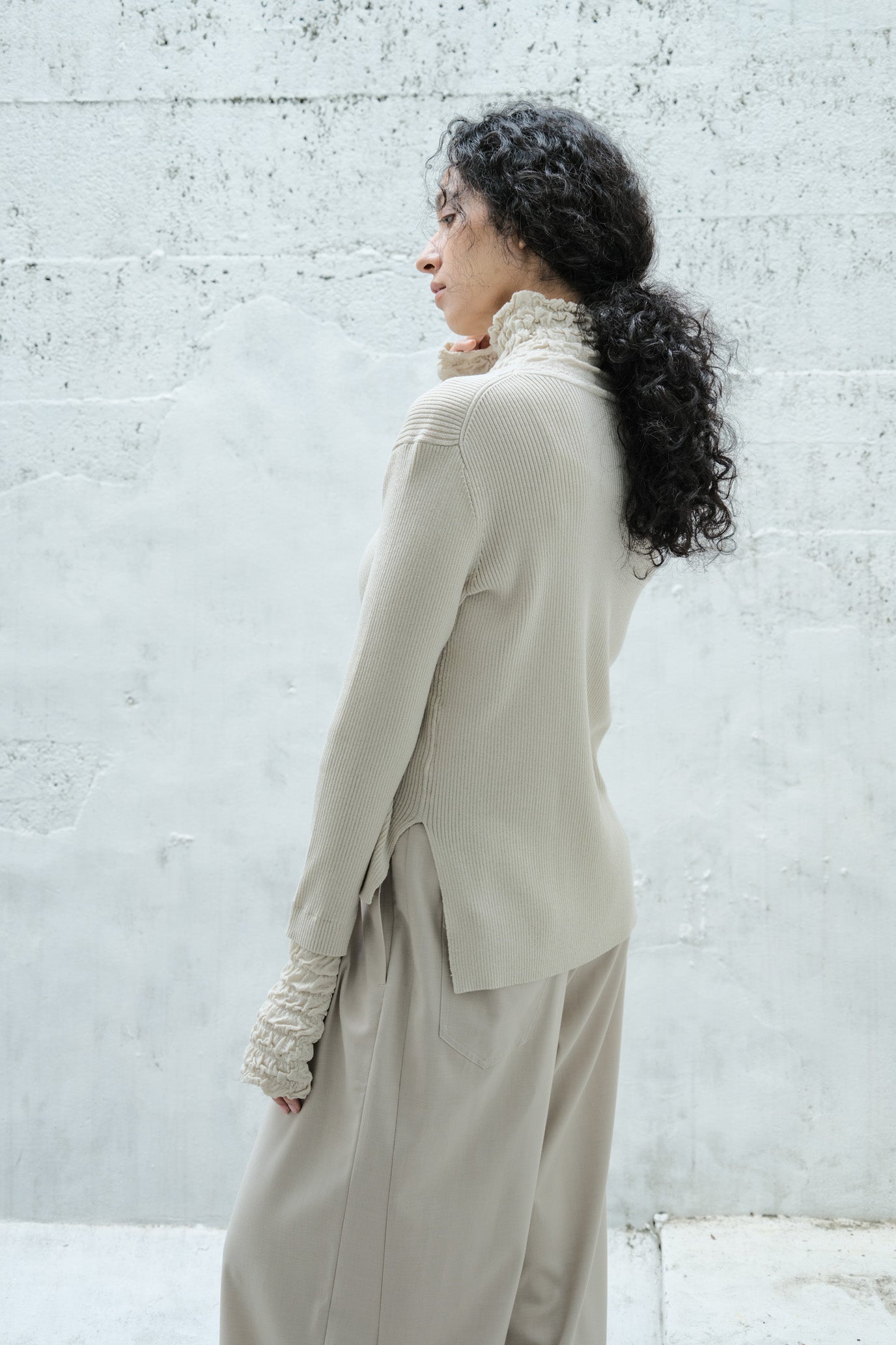 Lace Rib Pullover