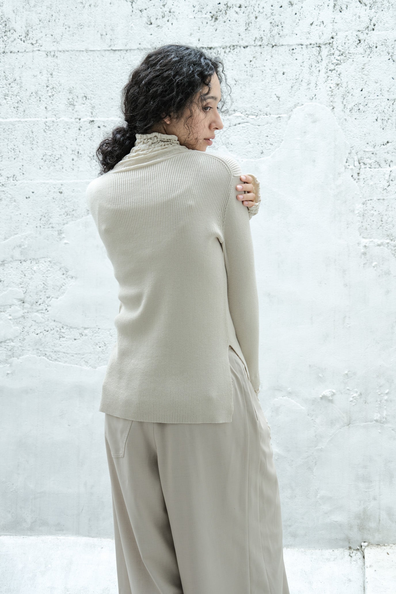 Lace Rib Pullover