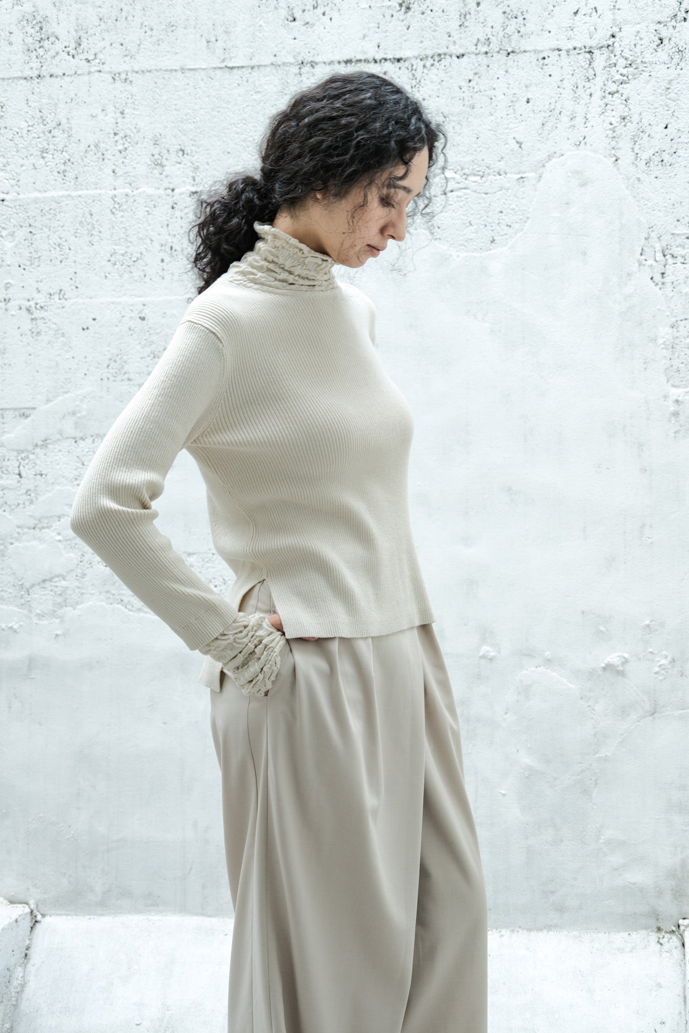 Lace Rib Pullover
