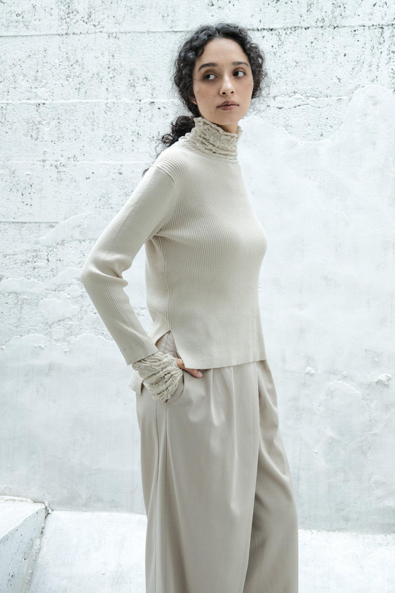 Lace Rib Pullover