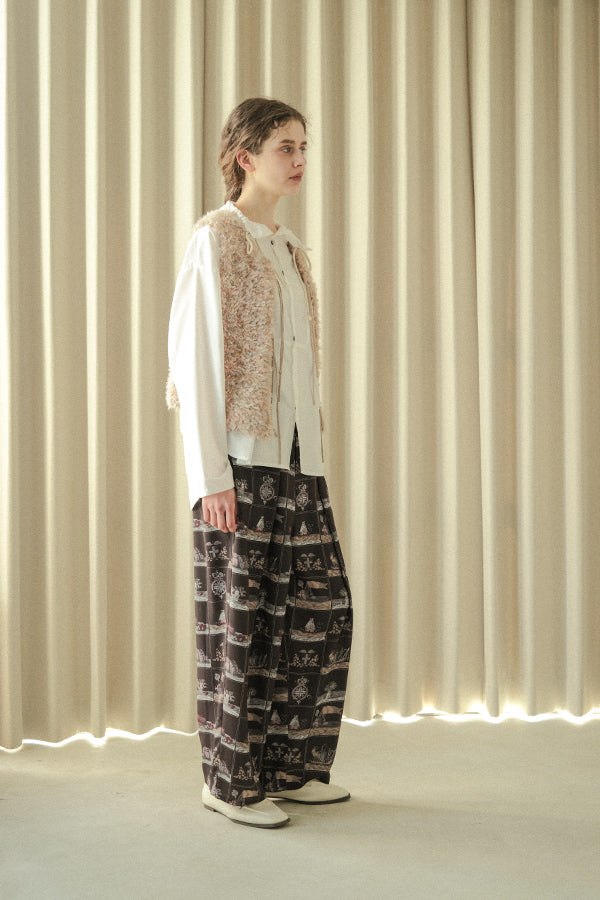 High Neck Paneled Shirt