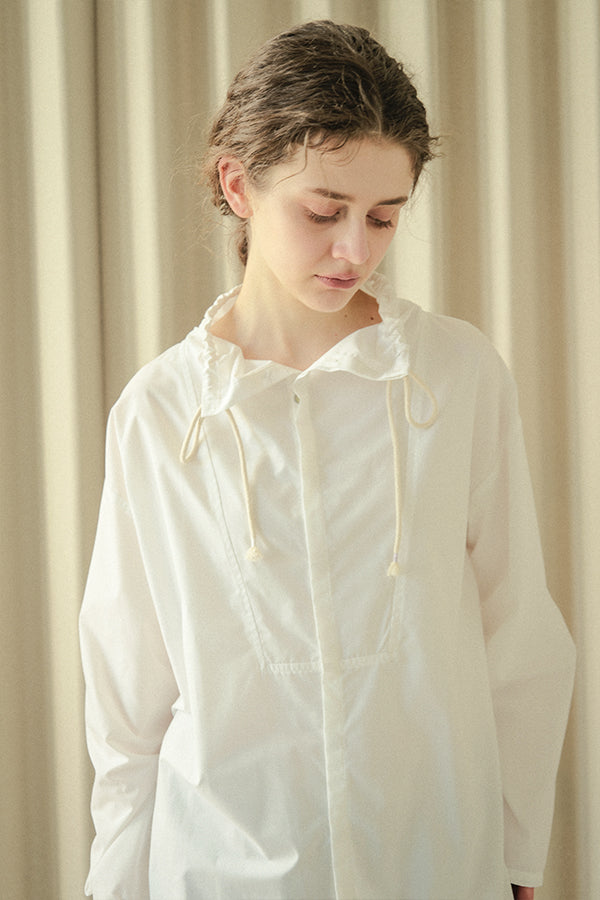 High Neck Paneled Shirt