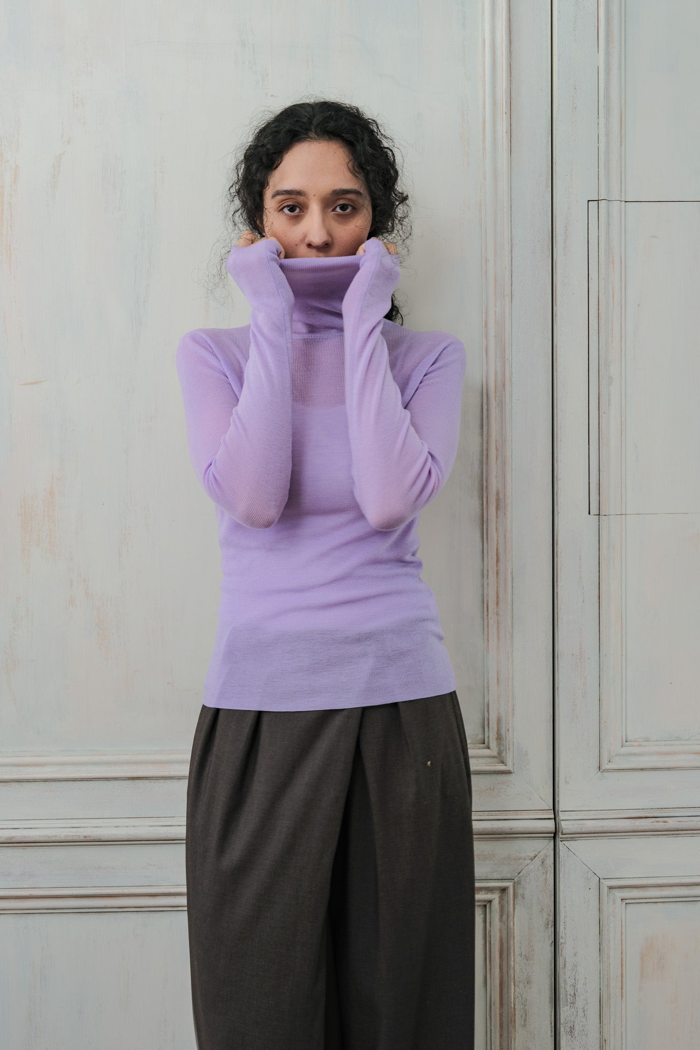 MOCOCHI Rib Turtleneck Pullover
