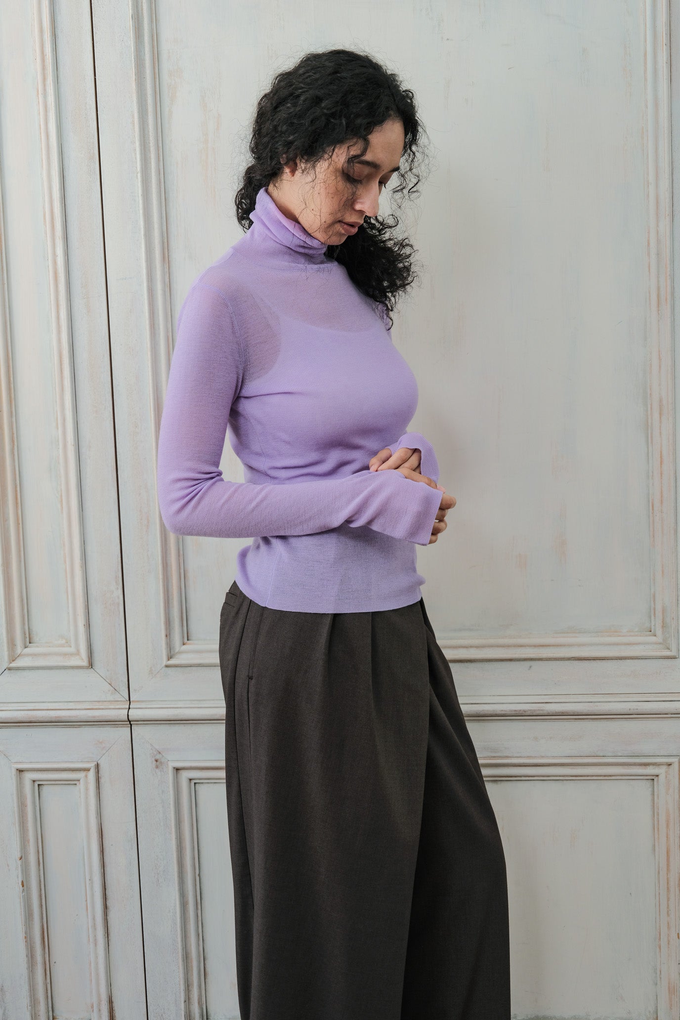 MOCOCHI Rib Turtleneck Pullover